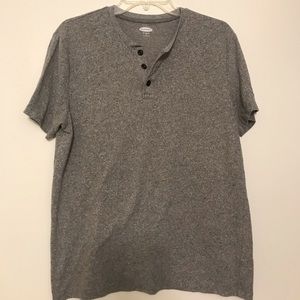 Old Navy Gray Short Sleeve Henley (M)